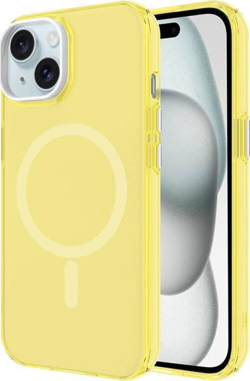 Apple iPhone 15 Kılıf Zore Magsafe Şarj Özellikli Buzlu Transparan C-Pro Sert Kapak