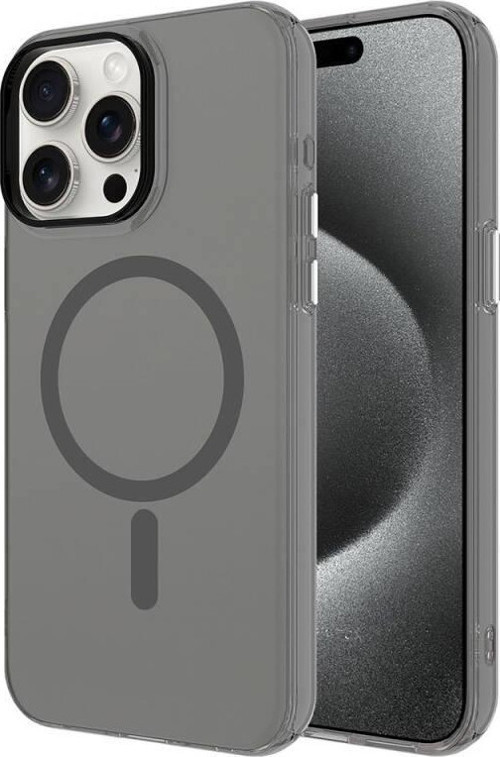 Apple iPhone 15 Pro Kılıf Zore Magsafe Şarj Özellikli Buzlu Transparan C-Pro Sert Kapak