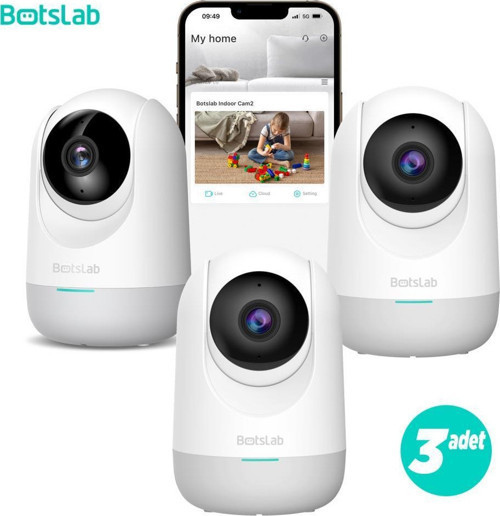 Botslab 360+ C211 2K Pro 360 Derece Bebek IP Wi-Fi Güvenlik Kamerası 3'lü