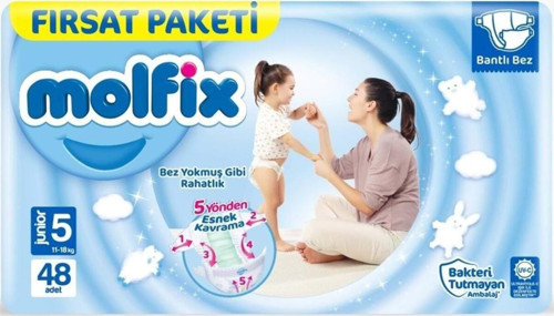 Bebek Bezi Fırsat Paketi 5 Beden 11-18 Kg 48 Adet