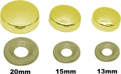 METAL VİDA KAPAMA ZAMAK 13 MM ALTIN SARI ( 10 ADET )
