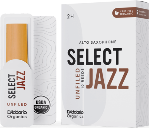 D\'Addario Woodwinds Organic Select Jazz Unfiled Alto Saksafon Kamışı No:2 Hard