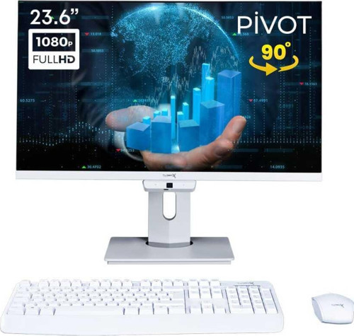 TAx1299 i5 12450H 8GB DDR4 Ram 256GB M2 NVMe SSD 23.6 inç FHD Pivot Webcam WiFi All in One PC