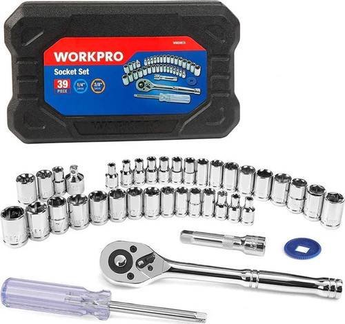 WP202536 39 Parça 3/8’’ 1/4’’ CR-V Metrik/İnç Profesyonel Lokma Takımı