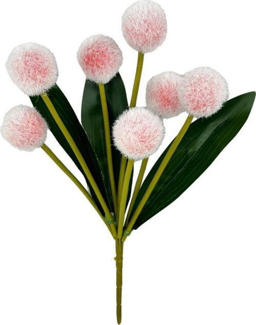 Yapay Çiçek Kırmızı Açık Pompon Çiçeği Dekoratif Yapay Çiçek 30*20 cm