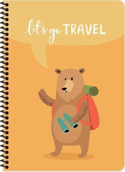 Defter Karton Kapak Spiralli Gezginler 16,5X22,5 80 Yaprak Çizgili 386041-99 (6 lı Paket)