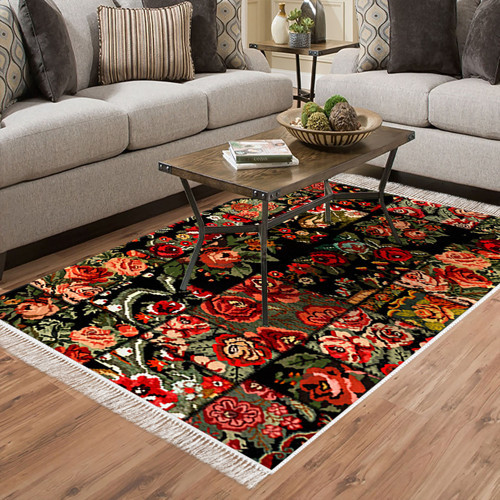 Eko Trend DJT Halı Yıkanabilir Kaymaz Taban P1333 Etnik Bordo