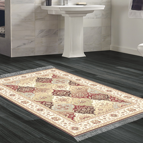 Eko Trend DJT Banyo Paspası Yıkanabilir Kaymaz Taban M12277 Persian Kahve