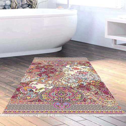 Eko Trend DJT Banyo Paspası Yıkanabilir Kaymaz Taban P1615 Etnik Renkli