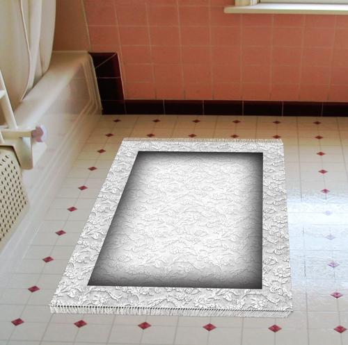 Eko Trend DJT Banyo Paspası Yıkanabilir Kaymaz Taban 767 Bordürlü Bordo