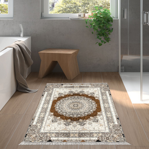 Eko Trend DJT Banyo Paspası Yıkanabilir Kaymaz Taban 1909 Osmanlı Mavi