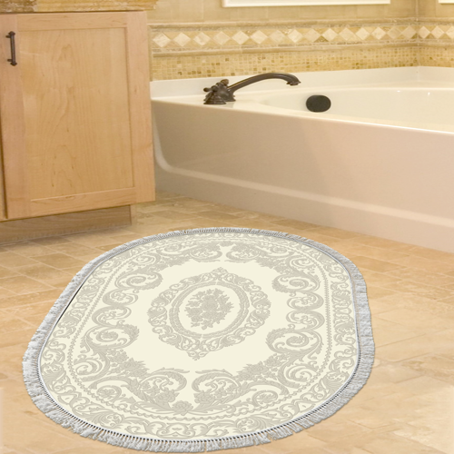 Eko Trend DJT Banyo Paspası Yıkanabilir Kaymaz Taban 747 Oval Klasik Mavi