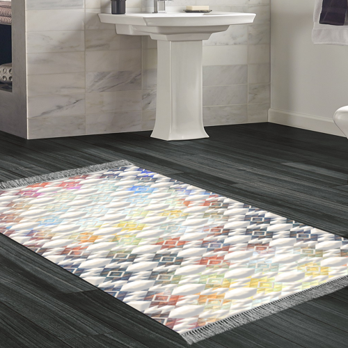 Eko Trend DJT Banyo Paspası Yıkanabilir Kaymaz Taban 763 Modern Renkli