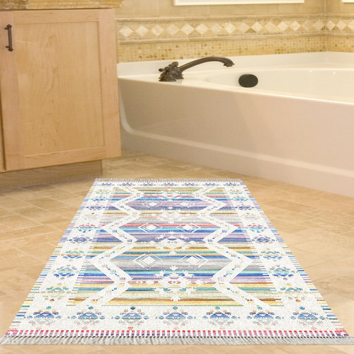 Eko Trend DJT Banyo Paspası Yıkanabilir Kaymaz Taban F5014 İskandinav Renkli