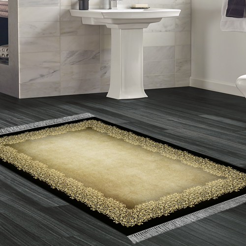 Eko Trend DJT Banyo Paspası Yıkanabilir Kaymaz Taban 1674 Modern Kahve