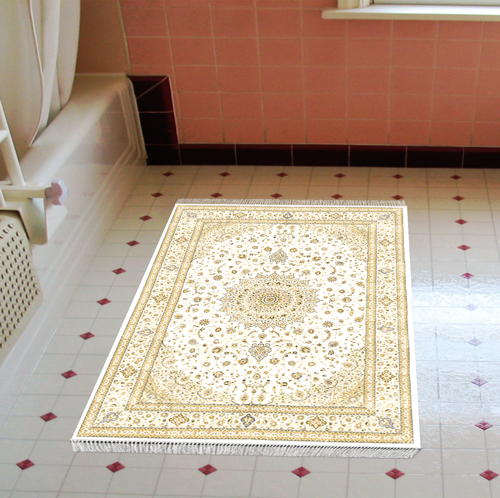 Eko Trend DJT Banyo Paspası Yıkanabilir Kaymaz Taban P1360 Osmanlı Krem