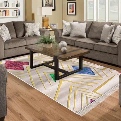 Eko Trend DJT Halı Yıkanabilir Kaymaz Taban P1337 Modern Renkli