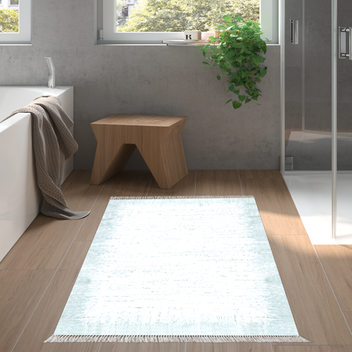 Eko Trend DJT Banyo Paspası Yıkanabilir Kaymaz Taban 1342 Modern Mavi