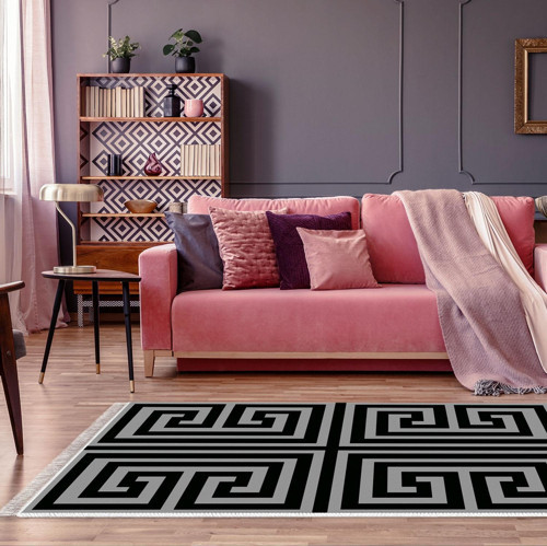 Eko Trend DJT Halı Yıkanabilir Kaymaz Taban 768 Modern Gri