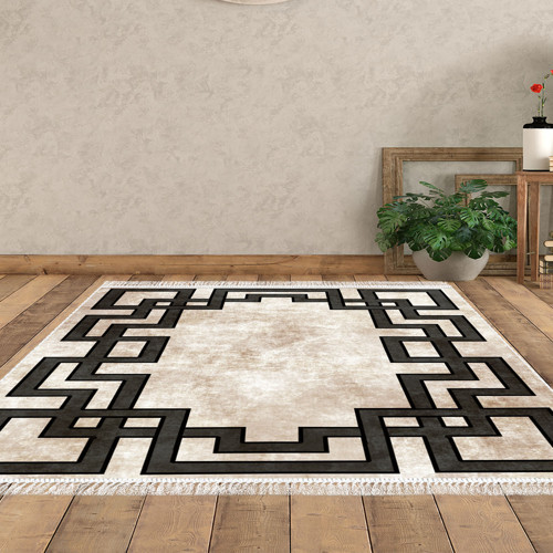 Eko Trend DJT Halı Yıkanabilir Kaymaz Taban 714 Modern Bej
