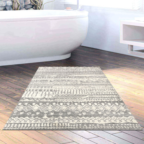 Kaymaz Taban Djt Banyo Halısı Trend İskandinav F5080 Silver