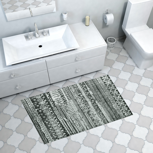 Kaymaz Taban Djt Banyo Halısı Trend İskandinav F5080 Silver