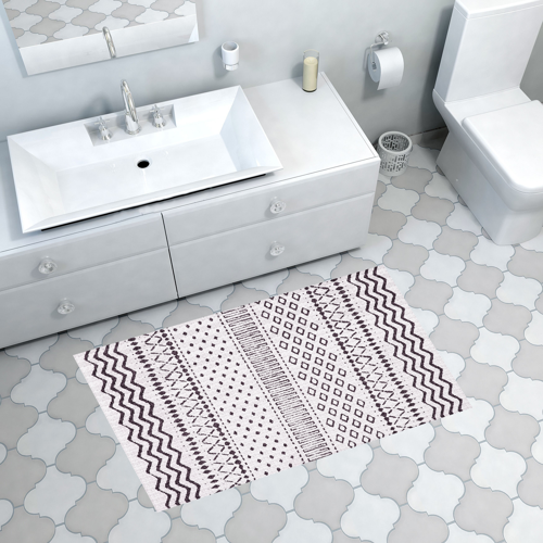 Kaymaz Taban Djt Banyo Halısı Trend İskandinav F5086 Fuşya