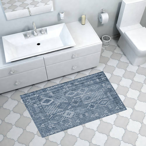 Kaymaz Taban Djt Banyo Halısı Trend İskandinav F5137 Antrasit