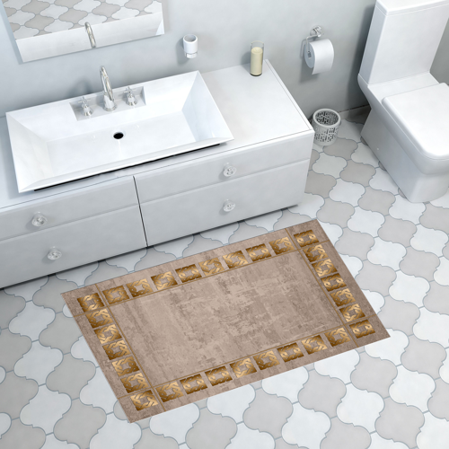 Kaymaz Taban Djt Banyo Halısı Trend Modern 691M Camel