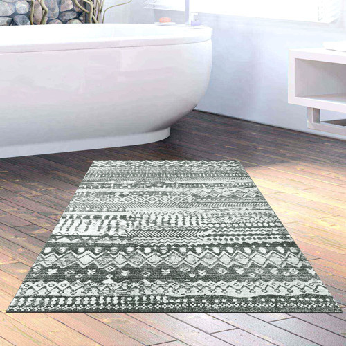 Kaymaz Taban Djt Banyo Halısı Yıldız Deri İskandinav F5080 Kahve