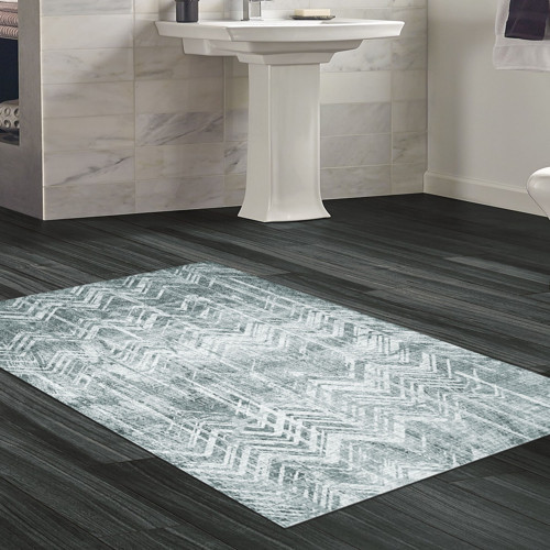 Kaymaz Taban Djt Banyo Halısı Yıldız Deri İskandinav F5083 Antrasit