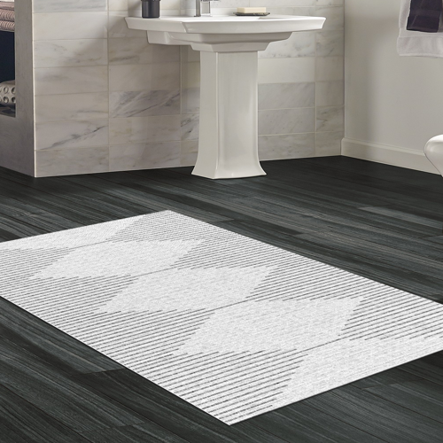 Kaymaz Taban Djt Banyo Halısı Yıldız Deri İskandinav F5085 Lacivert