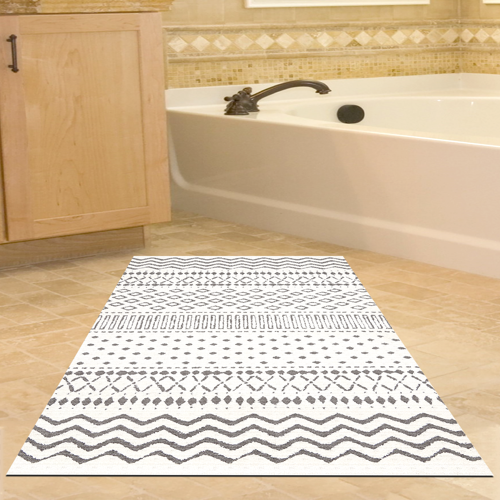 Kaymaz Taban Djt Banyo Halısı Yıldız Deri İskandinav F5086 Bej