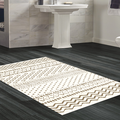 Kaymaz Taban Djt Banyo Halısı Yıldız Deri İskandinav F5086 Bej