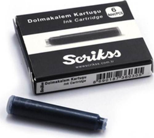 6'lı Siyah Dolma Kalem Kartuşu