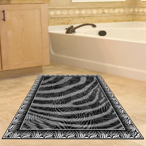 Kaymaz Taban Djt Banyo Halısı Yıldız Deri Modern 1912 Gri