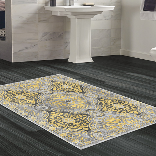 Kaymaz Taban Djt Banyo Halısı Yıldız Deri Modern 659M Bej