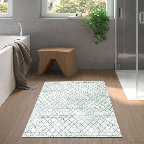 Kaymaz Taban Djt Banyo Halısı Star Pamuk İskandinav F5079 Bej