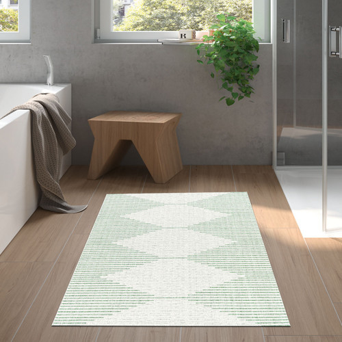 Kaymaz Taban Djt Banyo Halısı Yıldız Deri İskandinav F5085 Lacivert