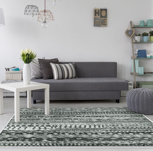 Kaymaz Taban Djt Salon Halısı Trend İskandinav F5080 Antrasit