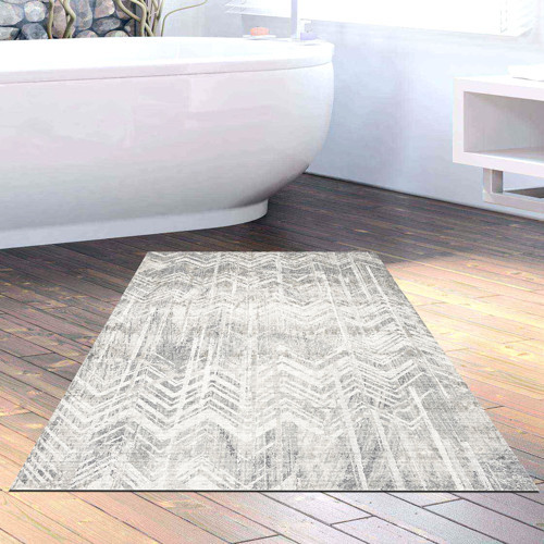 Kaymaz Taban Djt Banyo Halısı Yıldız Deri İskandinav F5083 Antrasit