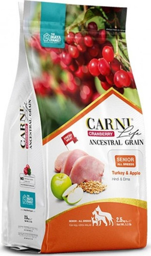 Carni Dog Adult Hindi/Elmalı Yaşlı Köpek Maması 12 KG