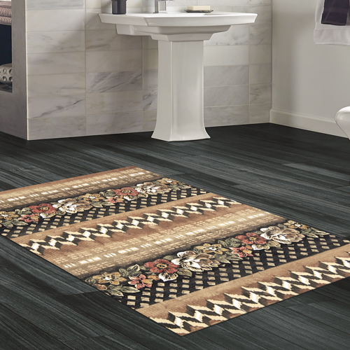 Kaymaz Taban Djt Banyo Halısı Yıldız Deri Modern Mu127 Kahve