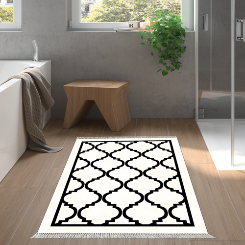 Kaymaz Taban Djt Banyo Halısı Trend Saçaklı Modern 688M Bej