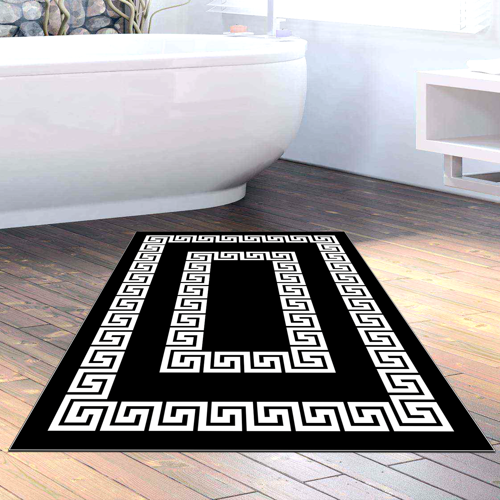 Kaymaz Taban Djt Banyo Halısı Trend Modern 650M Siyah