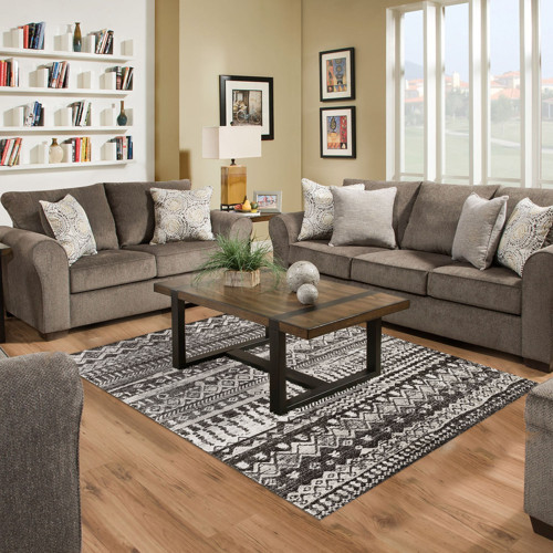 Kaymaz Taban Djt Salon Halısı Trend İskandinav F5080 Antrasit