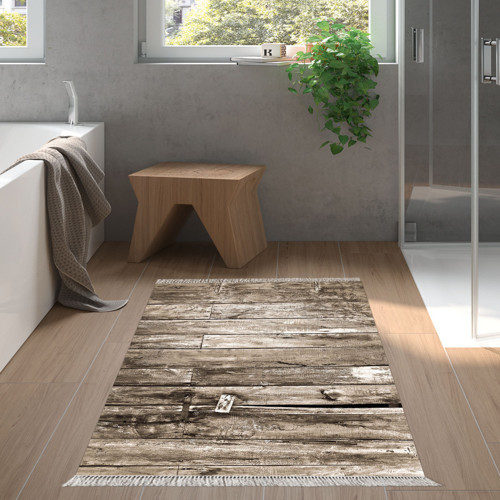 Kaymaz Taban Djt Banyo Halısı Trend Saçaklı Modern Mu136 Gri