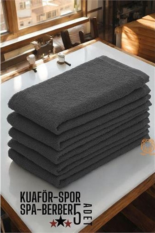 Havlu Seti Kuaför Berber Spor SPA Salon Havlusu Mikrofiber GRİ