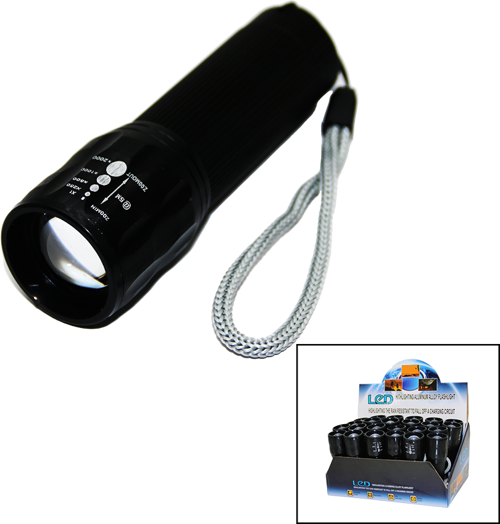 LED GOLD ORION HIGHLIGHTING ALUMİNUM FLASHLİGHT PİLLİ ZOOMLU EL FENERİ METAL KASA (2818)