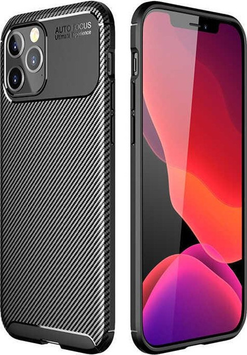 Apple iPhone 12 Pro Max Kılıf Darbe Emici Uzun Ömürlü Parmak İzi Yapmaz Karbon Tasarım Negro Kılıf